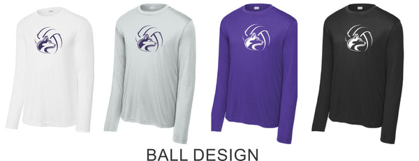 DCHS Volleyball Wicking Long Sleeve Tee- Youth, Ladies, Adult Sizes