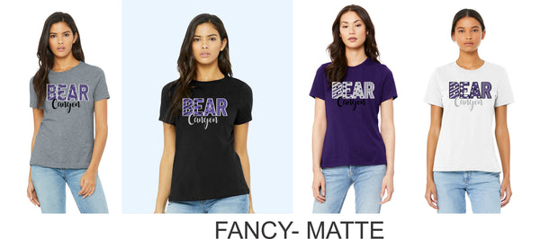 Bear Canyon Ladies Bella Canvas Tee- 4 Designs