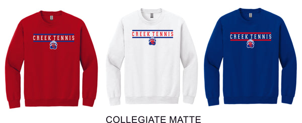 Creek Tennis Crewneck Sweatshirt - Adult and Youth