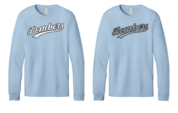 Bombers Bella Canvas Long Sleeve Tee- 4 Colors- Matte or Glitter
