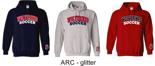 Chap Soccer Hooded Sweatshirt- 6 Designs- Matte and Glitter