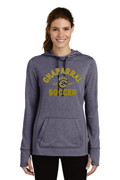 Chap Soccer Ladies Wicking Triblend Hoodie- Matte or Glitter
