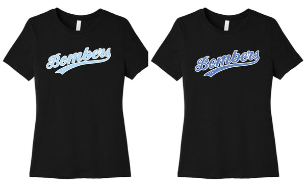 Bombers Bella Canvas Ladies Tee- 4 Colors- Matte or Glitter
