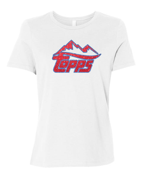 Rocky Mountain Topps Baseball White/Grey Ladies Tee