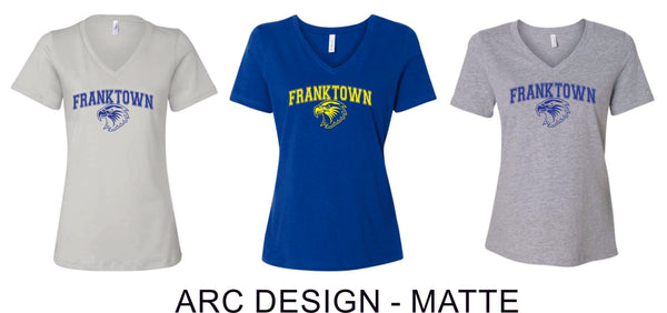 Franktown Ladies V-Neck Tee- 3 Designs