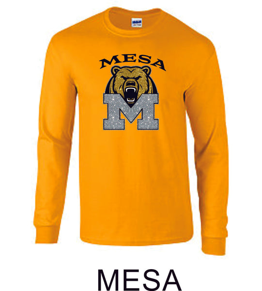 Mesa MS Long Sleeve Tee- 3 designs-Matte or Glitter
