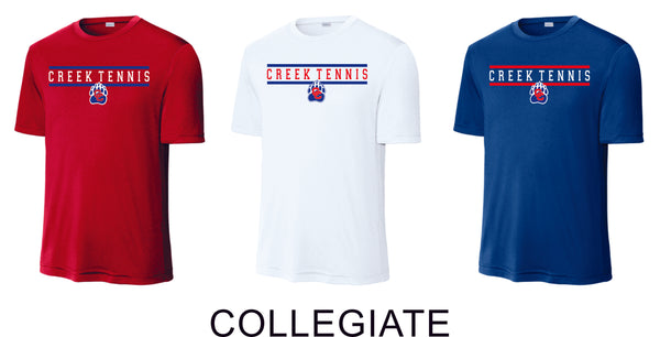 Creek Tennis Wicking Tee- Youth, Ladies, Adult Sizes