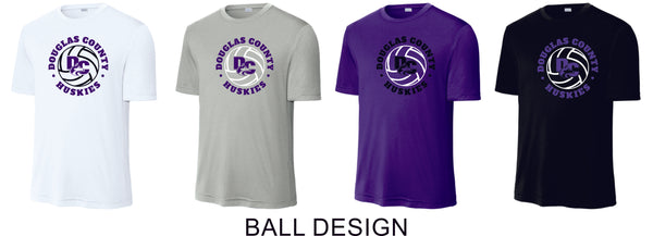 DCHS Volleyball Wicking Short Sleeve Tee - 4 Designs