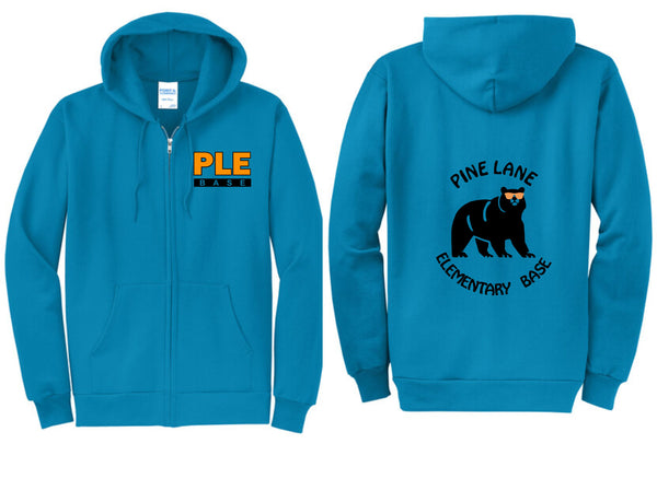 PLE BASE Neon Full Zip Hoodie- youth and adult sizes