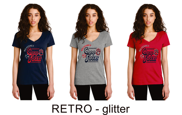 Chap Soccer Ladies Tee- 6 designs- Matte or Glitter