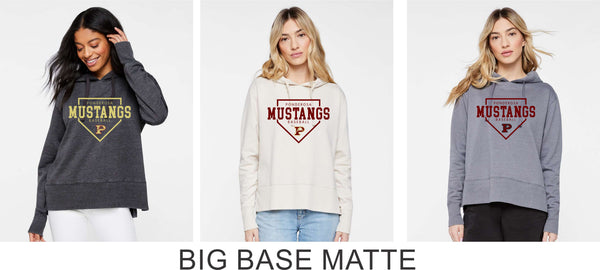 Pondo Baseball Vintage Wash Hoodie- 12 Designs- Matte or Glitter