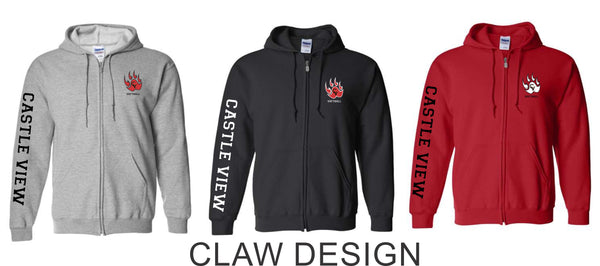 CV Softball Full Zip Hoodie- 3 Colors
