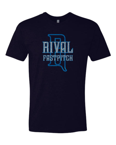 Rival Fastpitch Unisex BIG LOGO Tee- matte and glitter