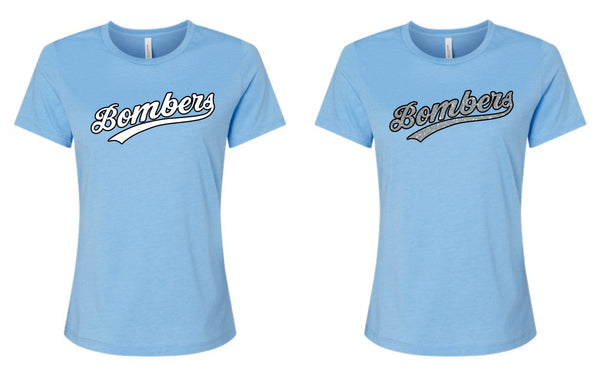 Bombers Bella Canvas Ladies Tee- 4 Colors- Matte or Glitter
