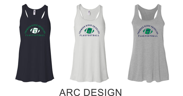 Thunder Ridge Flag Football Ladies Flowy Tank- 3 Colors -5 Designs
