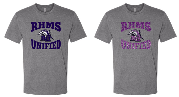 RHMS UNIFIED Unisex, Ladies, Youth CVC Tee- Matte and Glitter