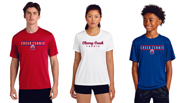 Creek Tennis Wicking Tee- Youth, Ladies, Adult Sizes