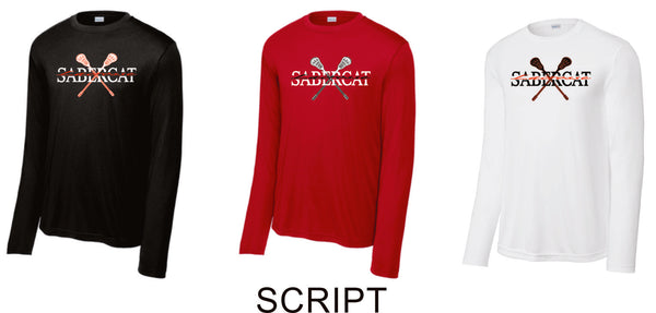 Castle View LAX Wicking Long Sleeve Tee- Youth, Ladies, Adult Sizes - 4 Designs