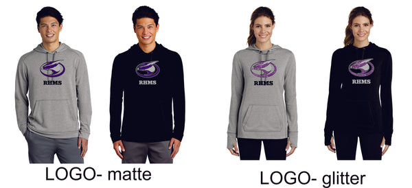 RHMS Wicking Unisex and Ladies Hoodie- 4 designs- Matte or Glitter