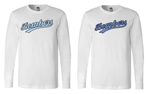 Bombers Bella Canvas Long Sleeve Tee- 4 Colors- Matte or Glitter