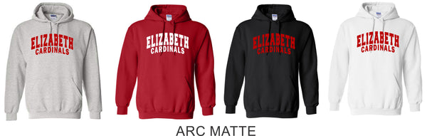 Elizabeth HS Hoodies- 3 Designs- Matte and Glitter