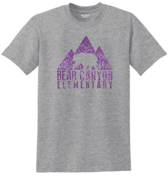 Bear Canyon Basic Tee LOGO Design- Matte or Glitter