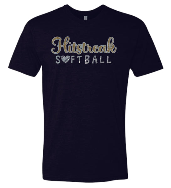 Hitstreak Unisex SOFTBALL Tee- matte and glitter