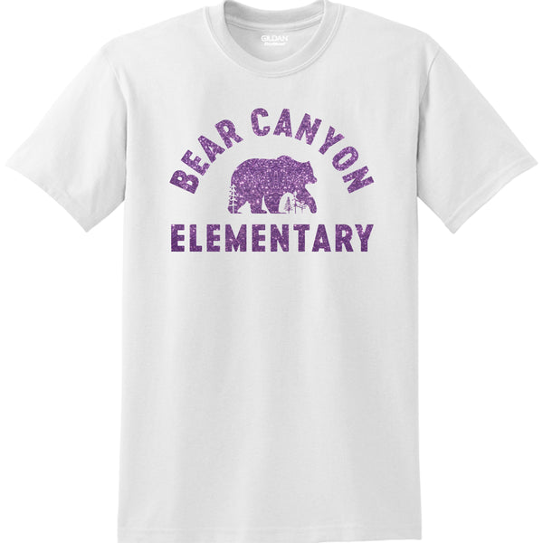 Bear Canyon Basic Tee BEAR Design- Matte or Glitter