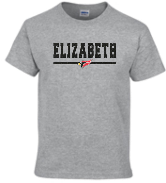 Elizabeth HS Basic Tee BAR Design- Matte or Glitter