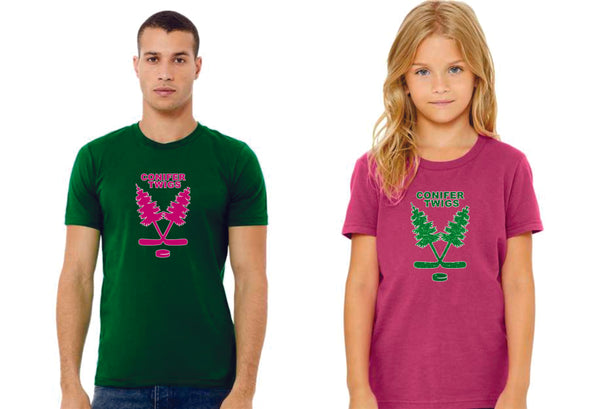 Conifer Twigs Bella Canvas Tee