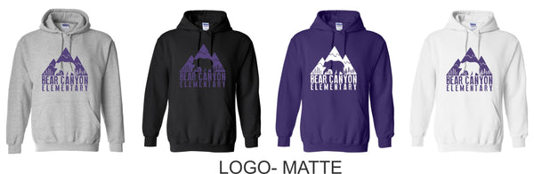Bear Canyon Basic Hoodie- 4 Designs- Matte or Glitter