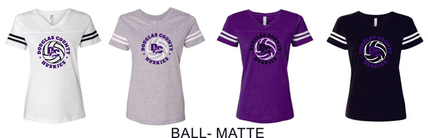 DCHS Volleyball Varsity Tee- Matte or Glitter