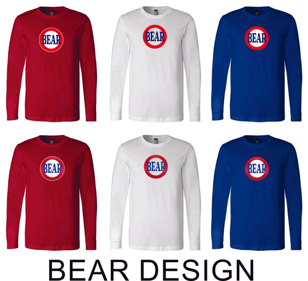 Parker Bears Long Sleeve Tee- Youth, Ladies, Unisex sizes