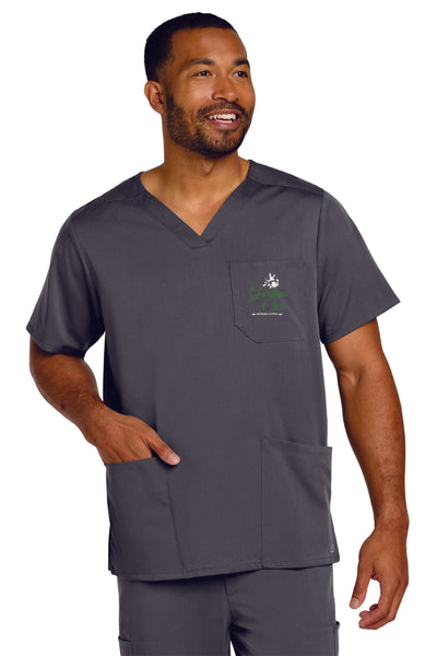 Gardens Care V-Neck Scrubs Top- Ladies and Unisex