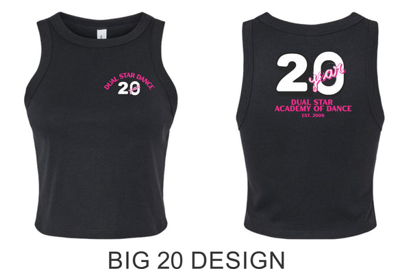Dual Star 20th ANNIVERSARY Tank- Ladies, Youth- 6 Designs