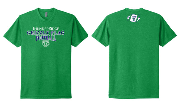 Thunder Ridge Flag Football Next Level Tee- GRIZZLY Design