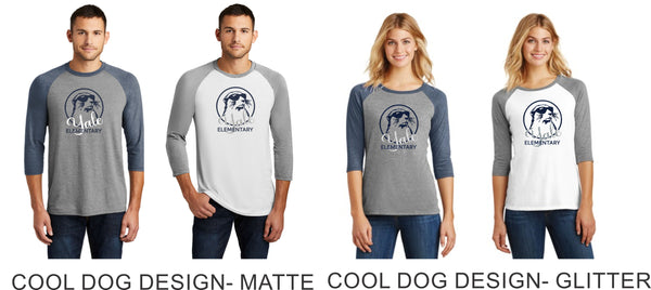 Yale Elementary Ladies or Unisex Raglan Tee- 2 Colors