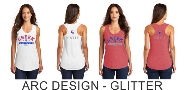 Creek Poms 2026 Triblend Ladies Tank- 4 Designs