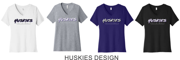 DCHS Volleyball Ladies V-Neck Tee- 4 Designs