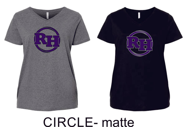 RHMS Curvy Ladies Tee- 3 designs- Matte or Glitter