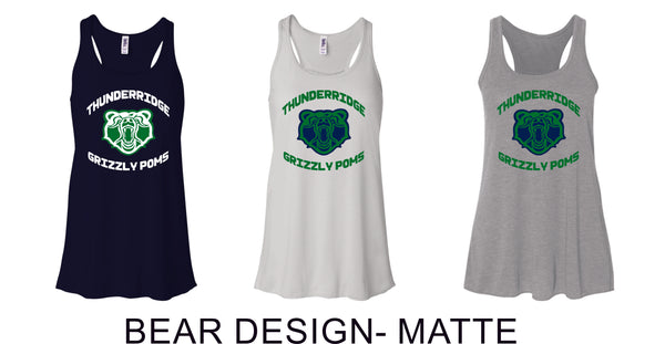 Thunder Ridge Poms  Ladies Flowy Tank- 3 Colors