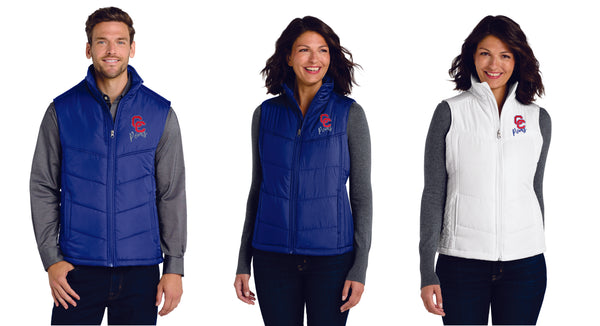 Creek Poms Puffer Vest- Ladies and Unisex Sizes