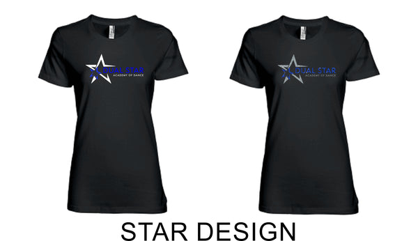 Dual Star One Sided Tee- Ladies, Youth, and Unisex