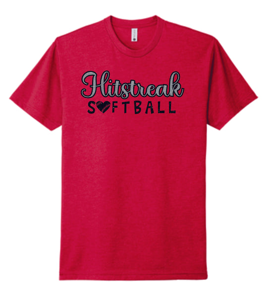 Hitstreak Unisex SOFTBALL Tee- matte and glitter