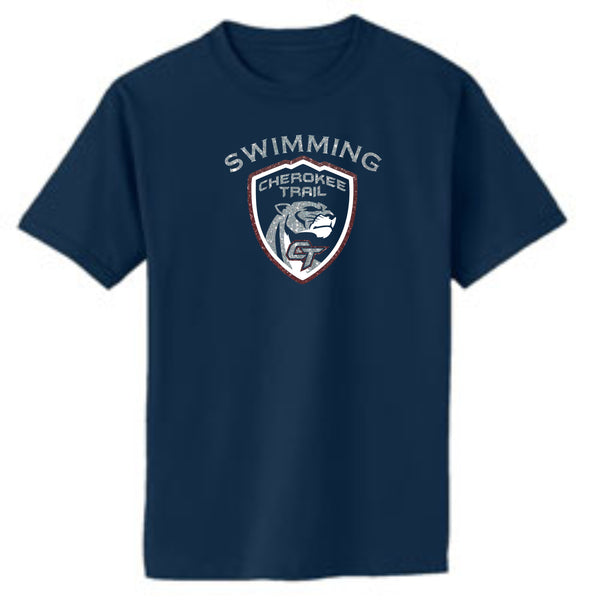 CT Swimming SHIELD DESIGN Basic Tee- Matte or Glitter