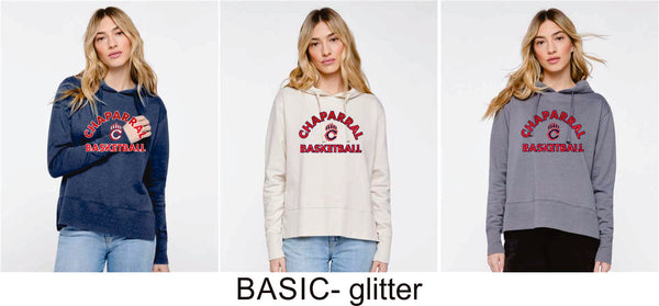 Chap Basketball Vintage Wash Hoodie- Matte or Glitter