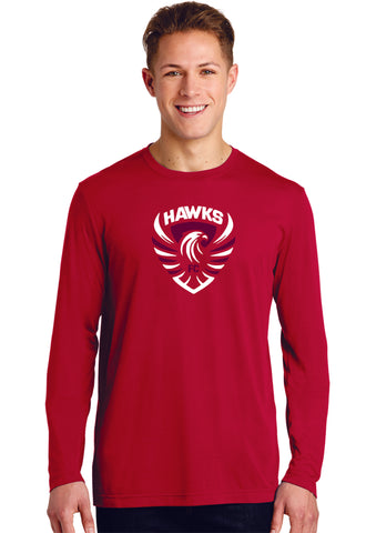CO Hawks Sport-Tek Unisex Long Sleeve Tee - Matte or Glitter