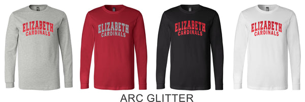 Elizabeth HS Long Sleeve Tee- 3 designs- Matte or Glitter