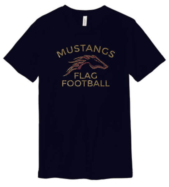 Pondo Flag Football LOGO DESIGN Bella Canvas Tee- Matte or Glitter