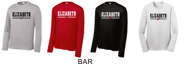 Elizabeth HS Wicking Long Sleeve Tee- Adult, Ladies, Youth Sizes